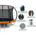 Everfit Trampoline 8FT Kids Trampolines Cover Safety Net Pad Gift Orange -Home Living Store - -  