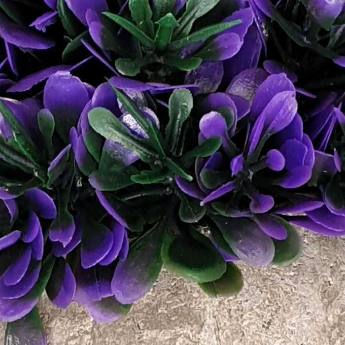 Faux Plant With Purple Flowers 12cm -Home Living Store - -  