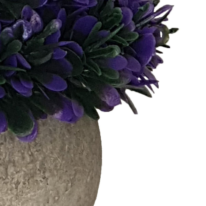 Faux Plant With Purple Flowers 12cm -Home Living Store - -  