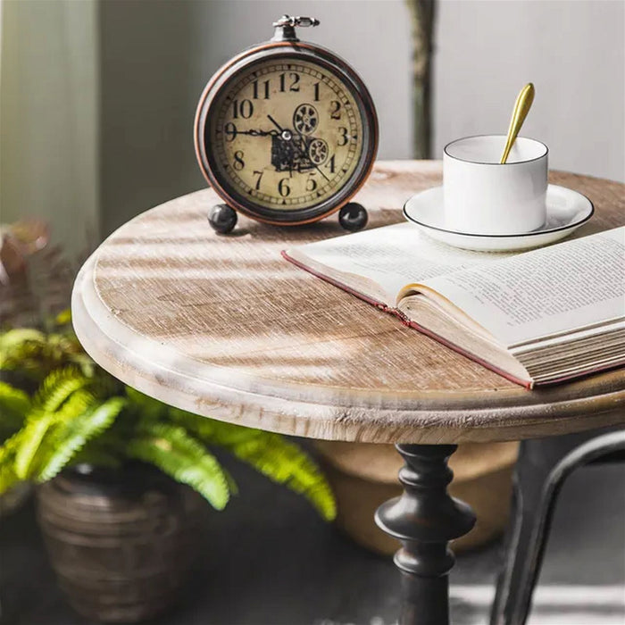 Finn End Table 490mm, Raw Pine Top with Black Leg, Base by Criterion - Home Living Store - End Table