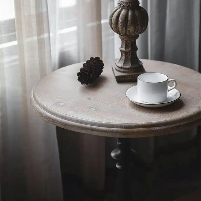 Finn End Table 490mm, Raw Pine Top with Black Leg, Base by Criterion - Home Living Store - End Table