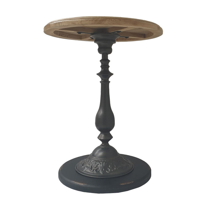 Finn End Table 490mm, Raw Pine Top with Black Leg, Base by Criterion - Home Living Store - End Table