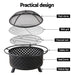 Fire Pit BBQ Grill Smoker Portable Outdoor Fireplace Patio Heater Pits 30" -Home Living Store - -  