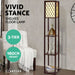 Floor Lamp LED Storage Shelf Standing Vintage Wood Light Reading Bedroom -Home Living Store - -  