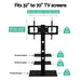 Floor TV Stand Bracket Mount Swivel Height Adjustable 32 to 70 Inch Black -Home Living Store - -  