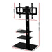 Floor TV Stand Bracket Mount Swivel Height Adjustable 32 to 70 Inch Black -Home Living Store - -  
