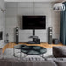 Floor TV Stand with Bracket Shelf Mount -Home Living Store - -  