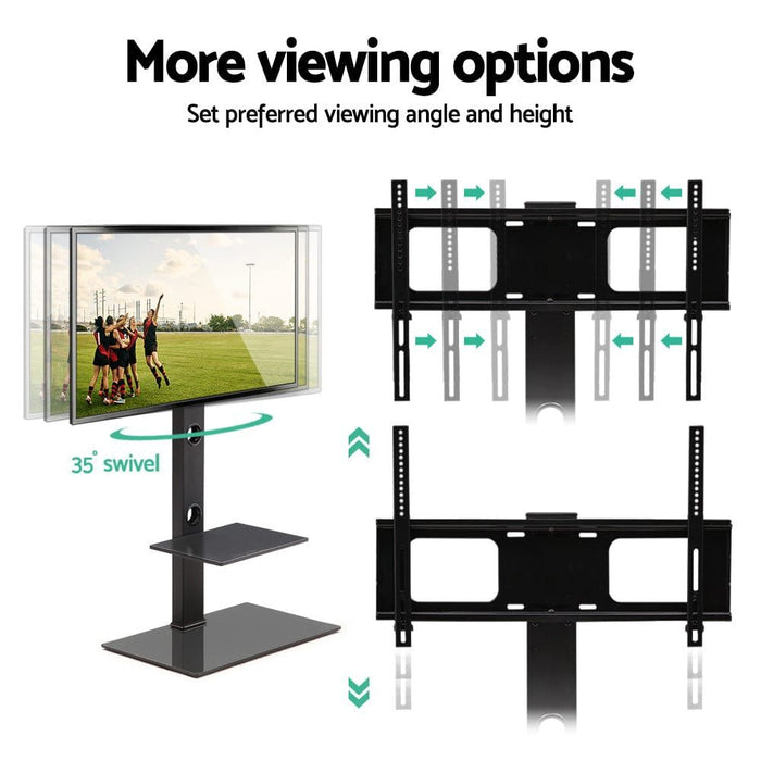 Floor TV Stand with Bracket Shelf Mount -Home Living Store - -  