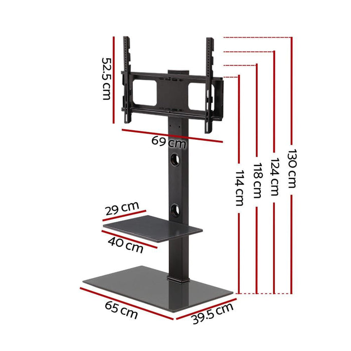 Floor TV Stand with Bracket Shelf Mount -Home Living Store - -  