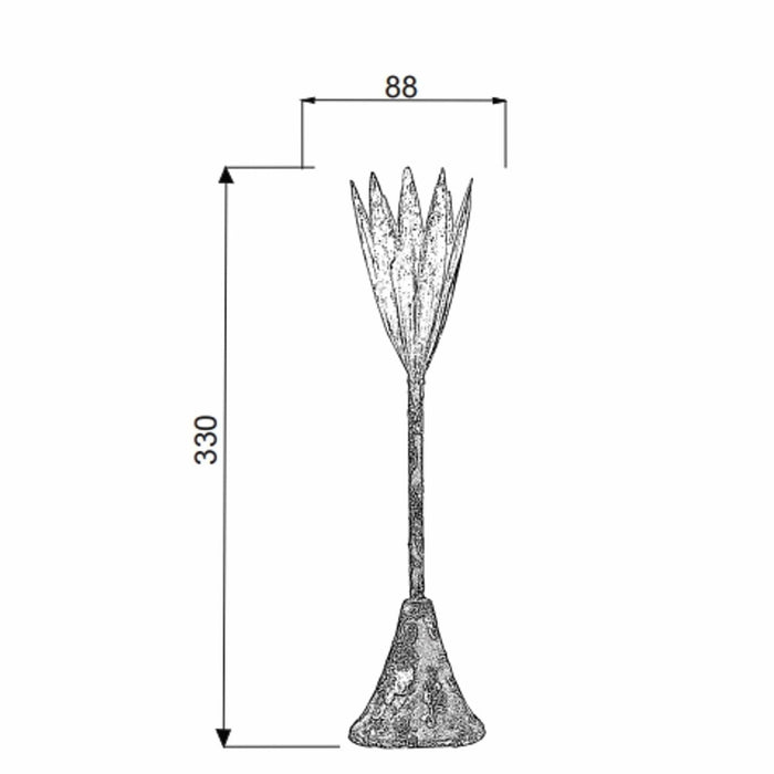 Fornax Long Stem Antique Candle Holder White Iron Flower by Urban Style -Home Living Store - -  