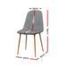 Four Adamas Fabric Dining Chairs - Light Grey -Home Living Store - -  