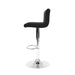 Four Bar Stools Gas Lift Leather Black -Home Living Store - -  