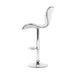 Four Bar Stools Gas Lift Leather Seat White -Home Living Store - -  