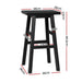 Four Bar Stools Kitchen Counter Stools Wooden Chairs Black -Home Living Store - -  