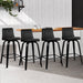 Four Bar Stools Kitchen Leather Barstools Swivel Wooden Chairs -Home Living Store - -  