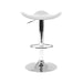 Four Bar Stools Leather Gas Lift Chair White -Home Living Store - -  