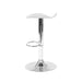 Four Bar Stools Leather Gas Lift Chair White -Home Living Store - -  