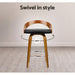 Four Bar Stools Swivel Seat Curving Backrest -Home Living Store - -  