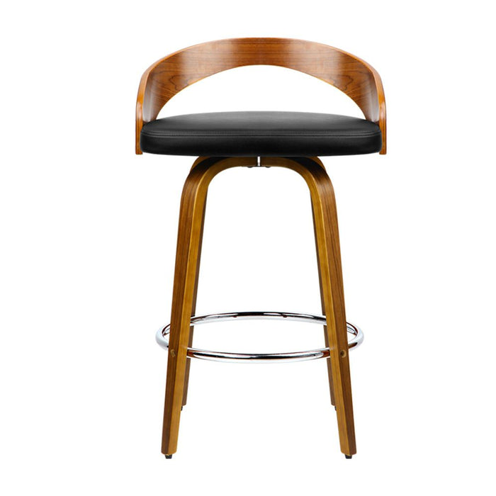 Four Bar Stools Swivel Seat Curving Backrest -Home Living Store - -  