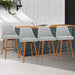 Four Bar Stools Swivel Seat Wooden Grey -Home Living Store - -  