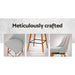 Four Bar Stools Swivel Seat Wooden Grey -Home Living Store - -  