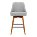 Four Bar Stools Swivel Seat Wooden Grey -Home Living Store - -  
