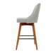 Four Bar Stools Swivel Seat Wooden Grey -Home Living Store - -  