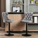 Four Height Adjustable Swivel Bar Stool Velvet Nail head Barstool with Footrest -Home Living Store - -  