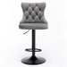 Four Height Adjustable Swivel Bar Stool Velvet Nail head Barstool with Footrest -Home Living Store - -  