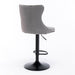 Four Height Adjustable Swivel Bar Stool Velvet Nail head Barstool with Footrest -Home Living Store - -  