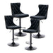 Four Height Adjustable Swivel Bar Stool Velvet Nail head Barstool with Footrest -Home Living Store - -  
