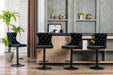 Four Height Adjustable Swivel Bar Stool Velvet Nail head Barstool with Footrest -Home Living Store - -  
