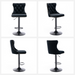 Four Height Adjustable Swivel Bar Stool Velvet Nail head Barstool with Footrest -Home Living Store - -  