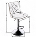 Four Height Adjustable Swivel Bar Stool Velvet Nail head Barstool with Footrest -Home Living Store - -  
