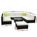 Gardeon 10PC Outdoor Furniture Sofa Set Wicker Garden Patio Lounge -Home Living Store - -  