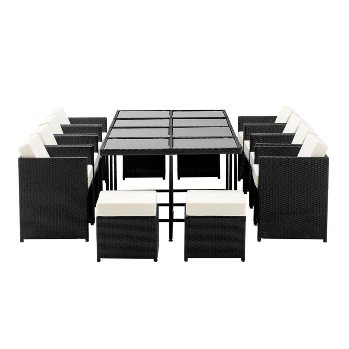 Gardeon 13 Piece Wicker Outdoor Dining Table Set -Home Living Store - -  