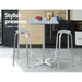Gardeon 3-Piece Outdoor Bar Set Bistro Table Stools Adjustable Square Cafe -Home Living Store - -  