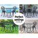 Gardeon 3PC Outdoor Setting Cast Aluminium Bistro Table Chair Patio Black -Home Living Store - -  