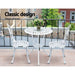 Gardeon 3PC Outdoor Setting Cast Aluminium Bistro Table Chair Patio White -Home Living Store - -  