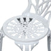 Gardeon 3PC Outdoor Setting Cast Aluminium Bistro Table Chair Patio White -Home Living Store - -  