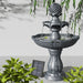Gardeon 3 Tier Solar Powered Water Fountain - Black -Home Living Store - -  