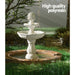 Gardeon 3 Tier Solar Powered Water Fountain - Ivory -Home Living Store - -  