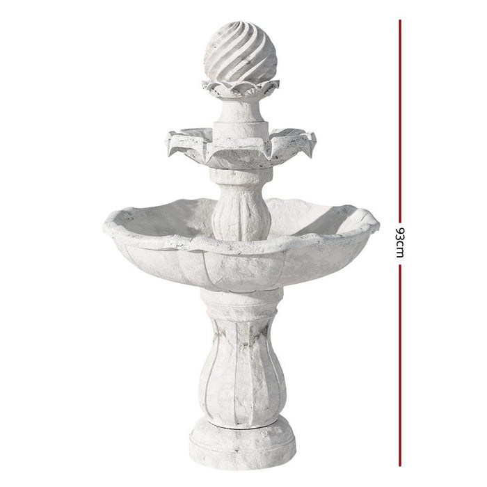 Gardeon 3 Tier Solar Powered Water Fountain - Ivory -Home Living Store - -  