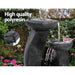 Gardeon 3 Tier Solar Powered Water Fountain with Light - Blue -Home Living Store - -  