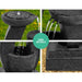 Gardeon 3 Tier Solar Powered Water Fountain with Light - Blue -Home Living Store - -  