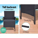Gardeon 4-piece Outdoor Lounge Setting Wicker Patio Furniture Dining Set Grey -Home Living Store - -  