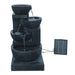 Gardeon 4 Tier Solar Powered Water Fountain with Light - Blue -Home Living Store - -  