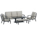 Gardeon 5PCS Outdoor Furniture Setting Table Chair Set Aluminium Sofa 7-Seater -Home Living Store - -  