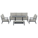 Gardeon 5PCS Outdoor Furniture Setting Table Chair Set Aluminium Sofa 7-Seater -Home Living Store - -  