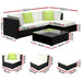 Gardeon 5PC Sofa Set with Storage Cover Outdoor Furniture Wicker -Home Living Store - -  